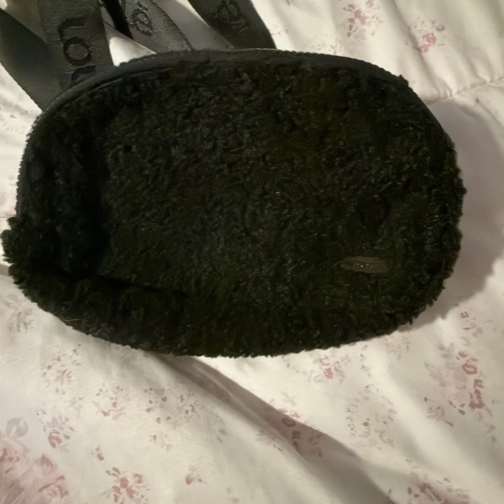 Black Faux Fur Crossbody Bag